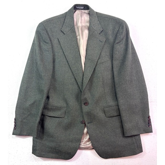Vtg 90s Chaps Ralph Lauren 40S herringbone‎ alpaca wool blazer jacket sport coat